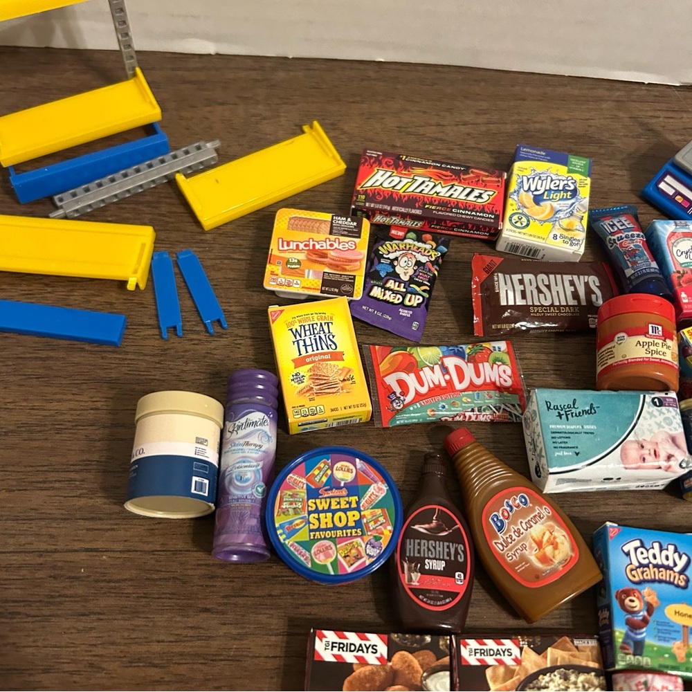 Zuru Mini Brands Assorted Lot of 27 Food, Toys, Grocery Miniatures Plus Shelves - Picture 3 of 6
